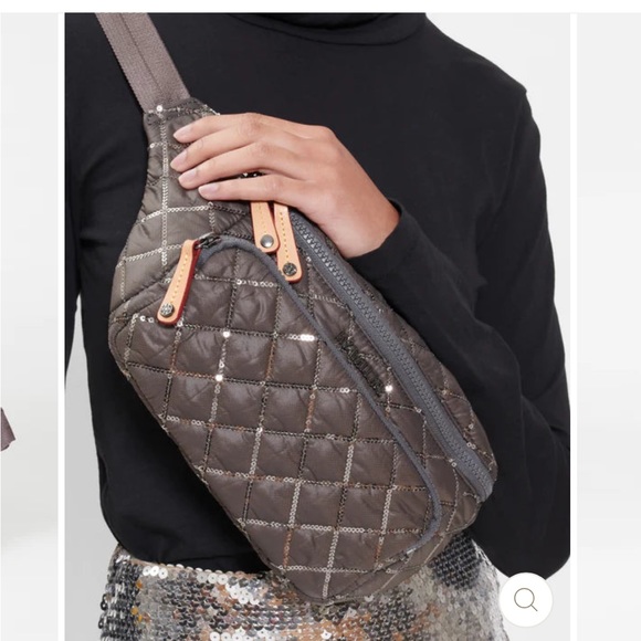 MZ Wallace Handbags - ⭐️Rare! LIKE NEW MZ Wallace Metro Sling Bag Color Magnet W/Sequin